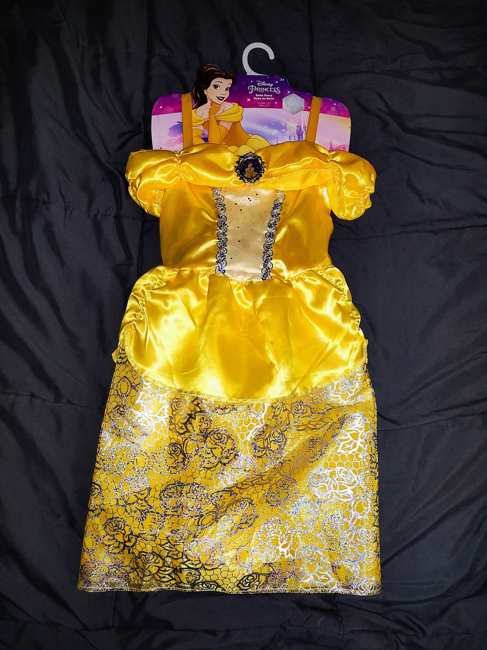 Disney Yellow Belle-Inspired Princess Costume Dress NWT